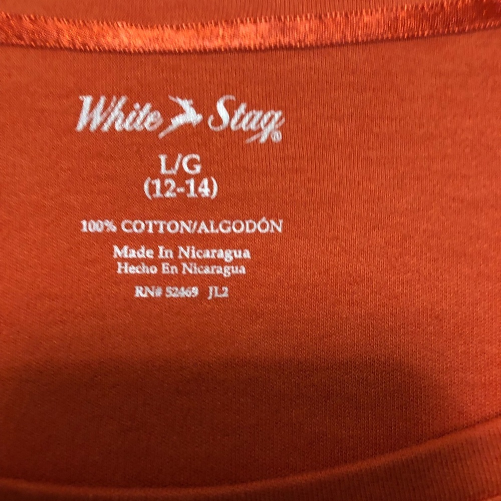 White stag size large orange long sleeve shirt - Picture 3 of 3